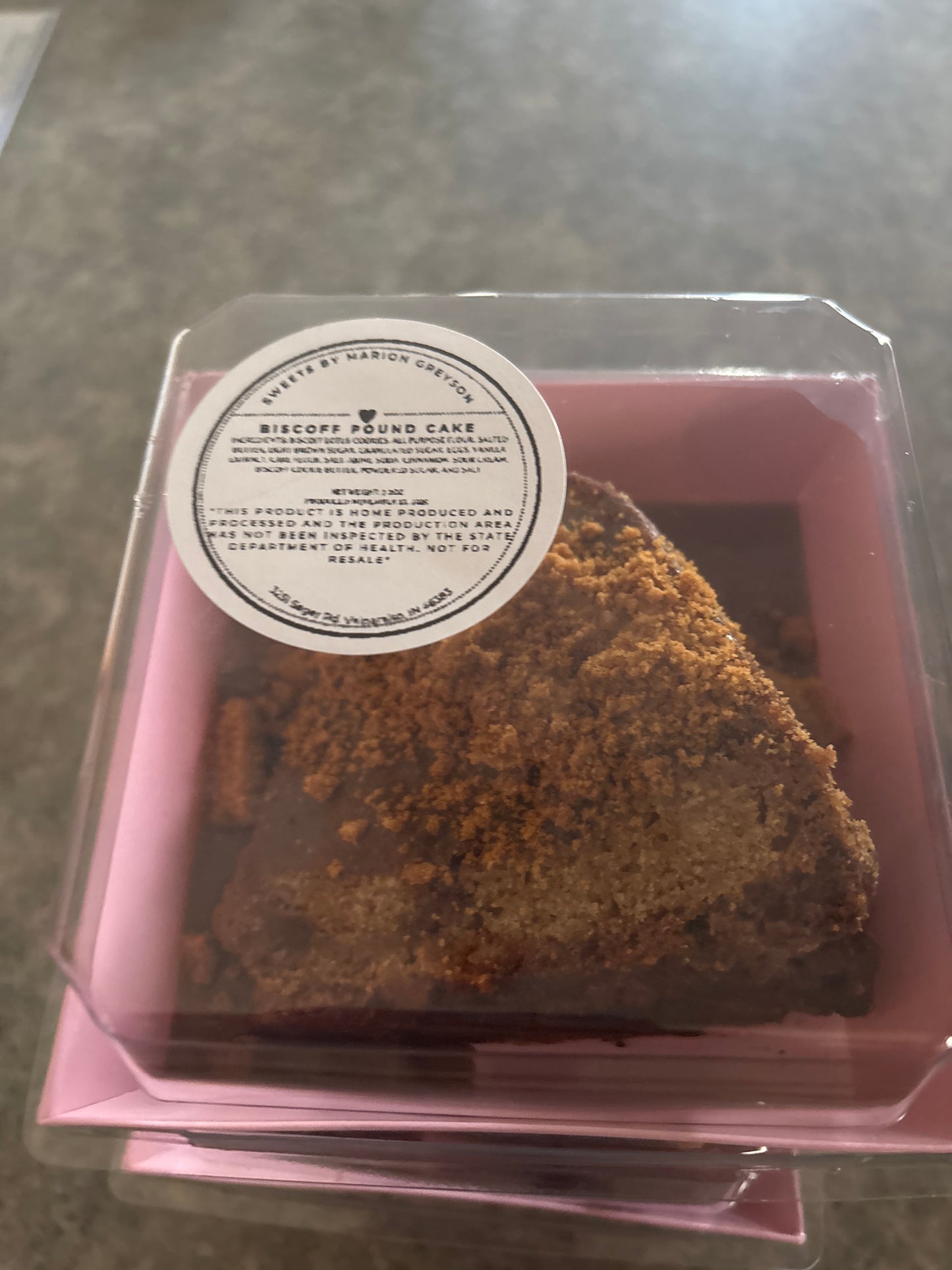 Cookie Butter Pound Cake Slice