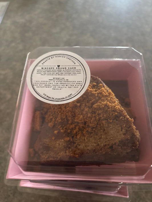 Cookie Butter Pound Cake Slice