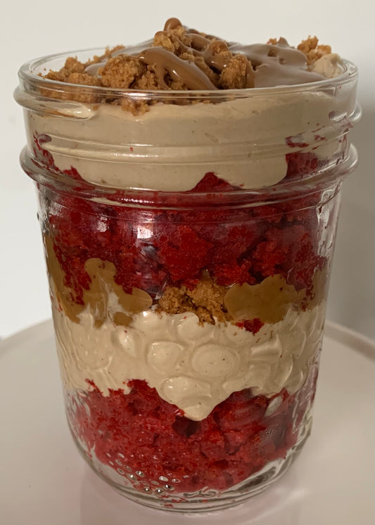 Red Velvet Cookie Butter Crunch Jar